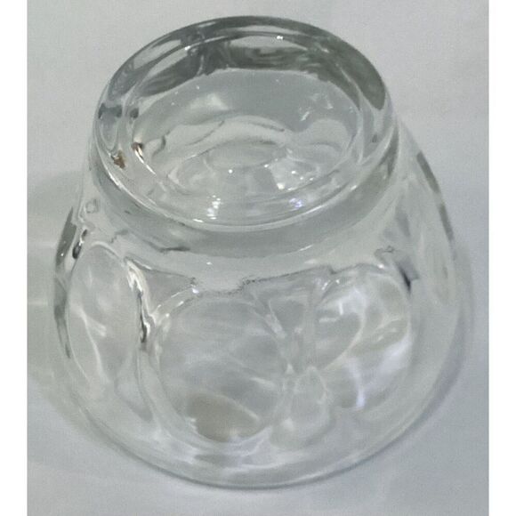 Vintage France Thumbprint Clear Glass Petale Dessert Bowls Set Of 6 - Picture 2 of 8